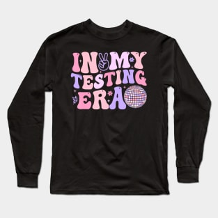 In My Testing Era Test Day Retro Motivational Teacher Kids Long Sleeve T-Shirt